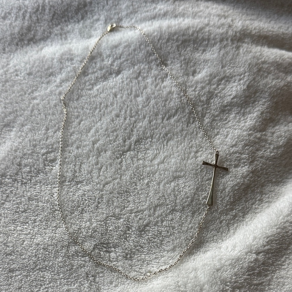 Elegant Sterling Silver Cross Necklace